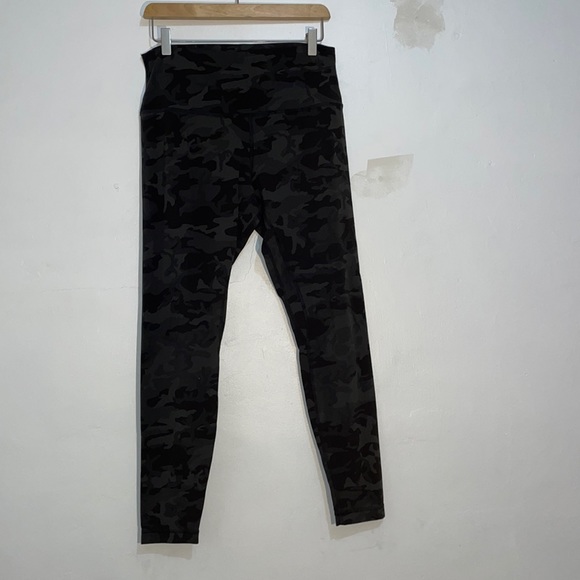 Size 12 Women's Lululemon Athletica Green and Black Camo Leggings